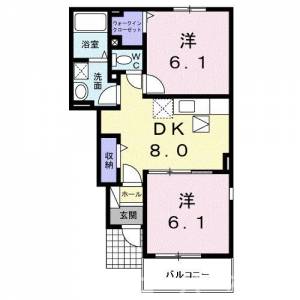 レジデンス昭和町Ⅰ 103の間取り画像