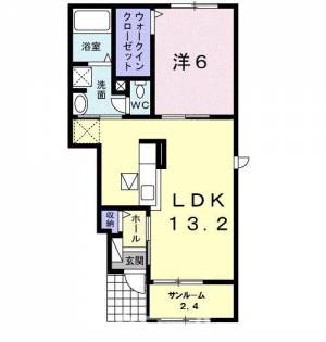 ＥＩＧＨＴ土器東　Ｂ 102の間取り画像