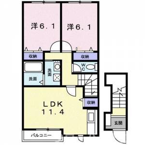 サンパレス 203の間取り画像