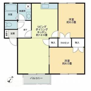 メンバーズタウン讃岐富士Ｂ Ｂ２０２の間取り画像