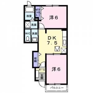 アクティ北鴨ⅡＡ 102の間取り画像