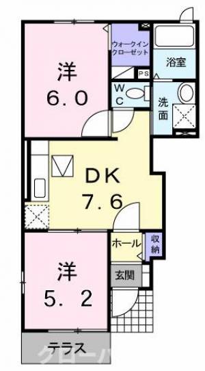 ルークス　勇峰Ｃ 101の間取り画像