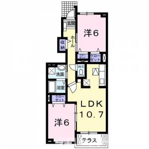 リヴィエールＡ 102の間取り画像