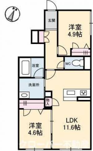 シャーメゾン今津 101号室の間取り画像