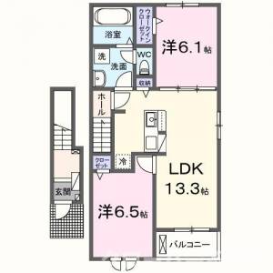 メゾン・ド・ベルジュ坂本 204の間取り画像