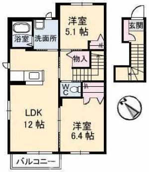 ルミエールZINDE 202号室の間取り画像