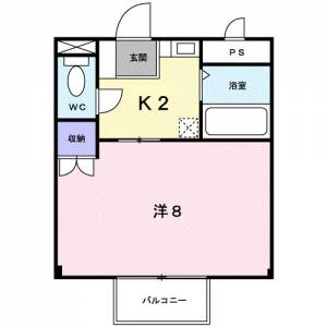 ハイツヒルバレー 102の間取り画像