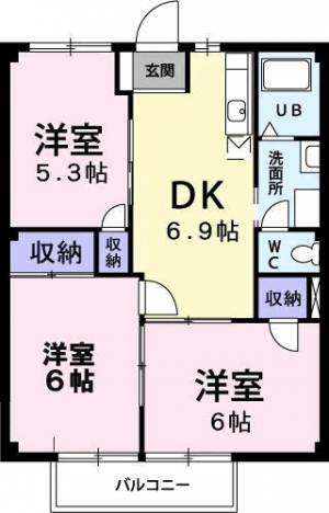 ニューシティ土器Ｂ 102の間取り画像