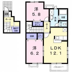 サンスクエア２１・Ａ 201の間取り画像