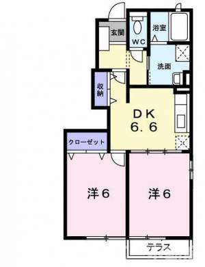 エスタシオン　Ａ 101の間取り画像