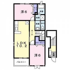 アクティ北鴨ⅡＢ 201の間取り画像