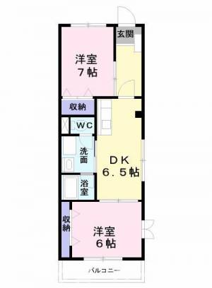 メゾンジャルダン　黒嶋Ｃ 201の間取り画像