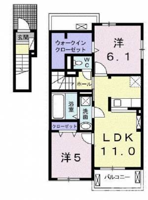 メゾンリヴィエールＫ 201の間取り画像