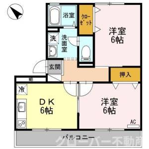 コウジィーコート前川 206の間取り画像