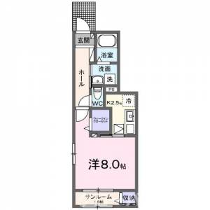 クルール今津Ｂ 105の間取り画像