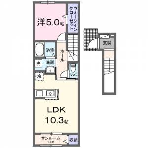 クルール今津Ｂ 204の間取り画像