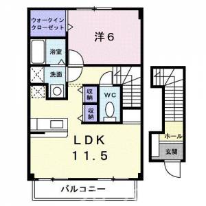 ノール　シェル　Ｂ 202の間取り画像