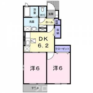 向日葵　Ａ 104の間取り画像