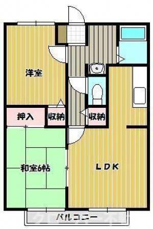 グリーンヒルズはるか Ｂ１０２の間取り画像