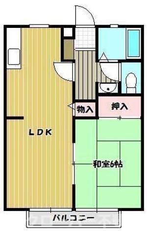 サンシャインビレッジＢ棟 ２０１の間取り画像