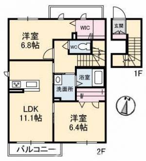 シャーメゾン白金 203号室の間取り画像