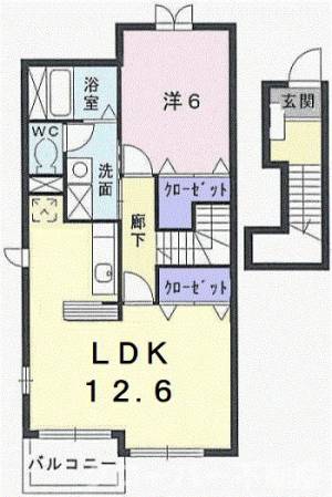 シェーンベルク土器Ｃ 203の間取り画像