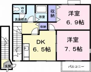 コーポサンライズ 202の間取り画像