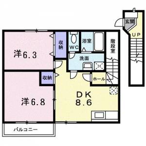 サウスドレイクマミア　Ｂ 202の間取り画像