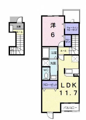 シェーンベルク土器Ｂ 202の間取り画像