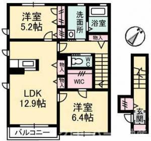 スカイランド B棟 202号室の間取り画像