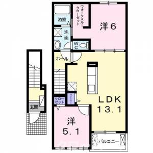 エム・シャルム善通寺Ⅰ 203の間取り画像