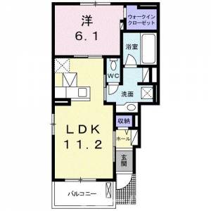 オアシス今津Ａ 101の間取り画像