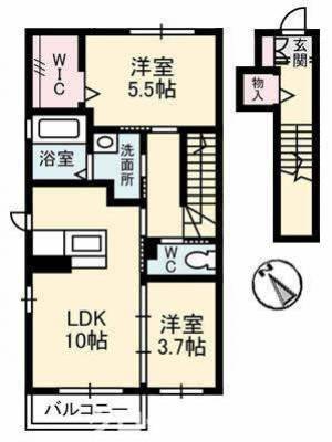 ラピス 203号室の間取り画像