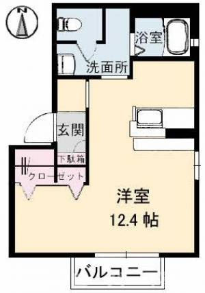 アーバンライフB棟 201号室の間取り画像