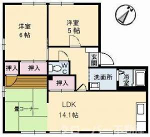 コスモタウン森岡 D棟 211号室の間取り画像