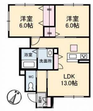 シャーメゾンAZ 102号室の間取り画像