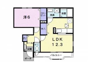 カサデルソレアード 103の間取り画像