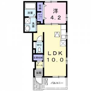 ルーベル宇多津Ａ 105の間取り画像