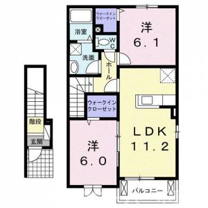 ルーベル宇多津Ｄ 205の間取り画像