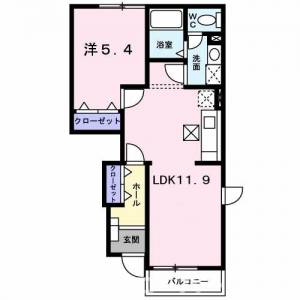 ハイツ　渡辺　Ａ 102の間取り画像