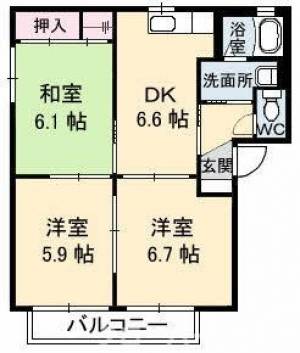 シャーメゾンS A棟 201号室の間取り画像