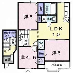 メゾンリゾナーレコトブキⅢ　Ａ 202の間取り画像