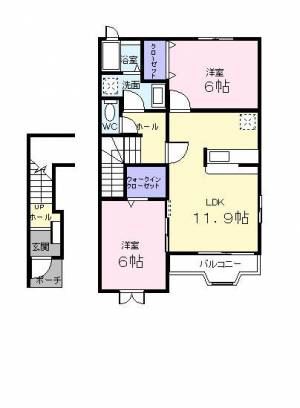 フラット・ハイム　Ｃ 201の間取り画像