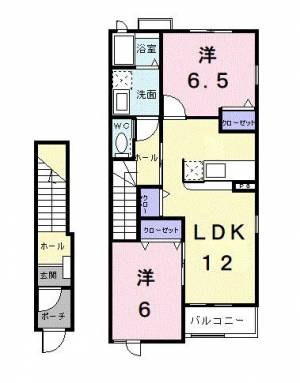 フラット・ハイム　Ｄ 202の間取り画像