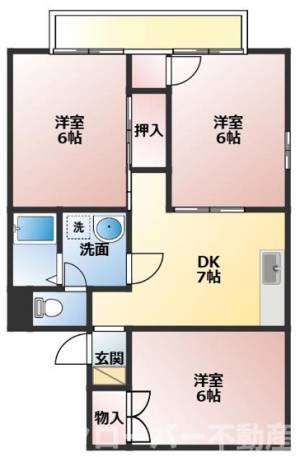 サンハイツ宮川 B201の間取り画像