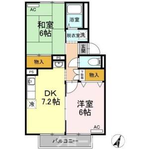 リッジウッド９０ C棟 101の間取り画像