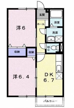 サニーハイム江尻 104の間取り画像