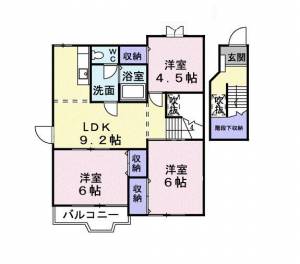 ヌーベル稲木　Ｂ 203の間取り画像