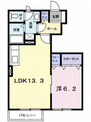 サンスクエア２１・Ａ 102の間取り画像