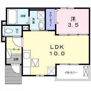 メゾン　ド　クレールＡ 102の間取り画像